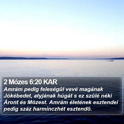 2 Mózes 6:20 KAR Bible Verse Image