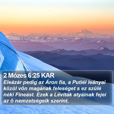 2 Mózes 6:25 KAR Bible Verse Image