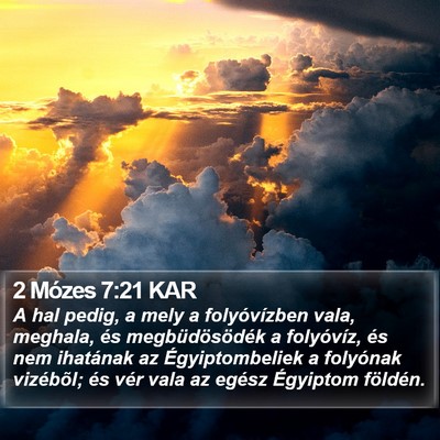 2 Mózes 7:21 KAR Bible Verse Image