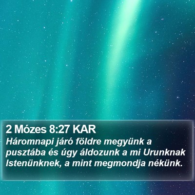 2 Mózes 8:27 KAR Bible Verse Image