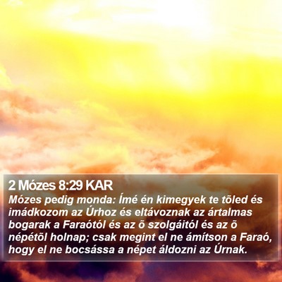 2 Mózes 8:29 KAR Bible Verse Image