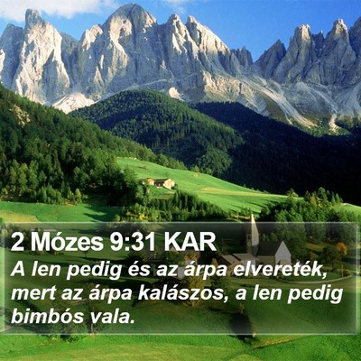 2 Mózes 9:31 KAR Bible Verse Image