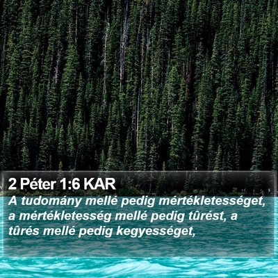 2 Péter 1:6 KAR Bible Verse Image