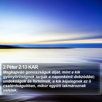 2 Péter 2:13 KAR Bible Verse Image
