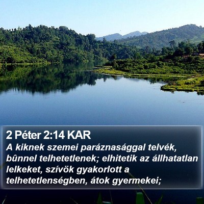 2 Péter 2:14 KAR Bible Verse Image