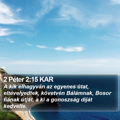 2 Péter 2:15 KAR Bible Verse Image