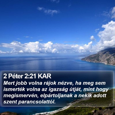 2 Péter 2:21 KAR Bible Verse Image