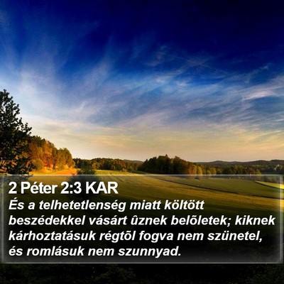 2 Péter 2:3 KAR Bible Verse Image