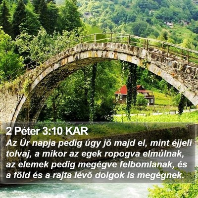 2 Péter 3:10 KAR Bible Verse Image