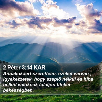 2 Péter 3:14 KAR Bible Verse Image