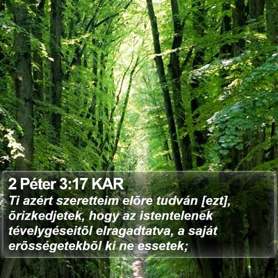 2 Péter 3:17 KAR Bible Verse Image