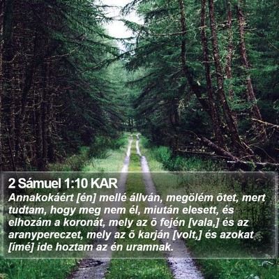 2 Sámuel 1:10 KAR Bible Verse Image