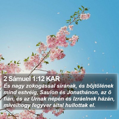 2 Sámuel 1:12 KAR Bible Verse Image
