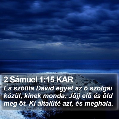 2 Sámuel 1:15 KAR Bible Verse Image