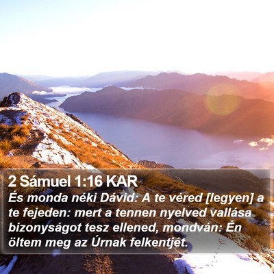 2 Sámuel 1:16 KAR Bible Verse Image