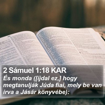 2 Sámuel 1:18 KAR Bible Verse Image