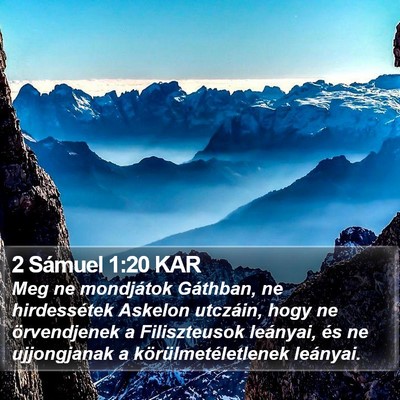 2 Sámuel 1:20 KAR Bible Verse Image