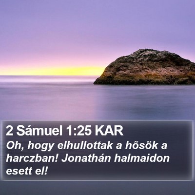 2 Sámuel 1:25 KAR Bible Verse Image