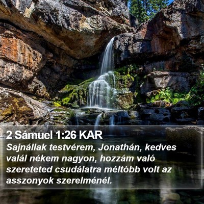 2 Sámuel 1:26 KAR Bible Verse Image