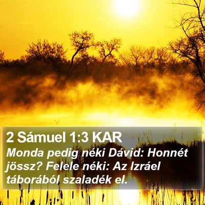 2 Sámuel 1:3 KAR Bible Verse Image