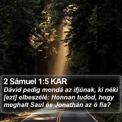 2 Sámuel 1:5 KAR Bible Verse Image