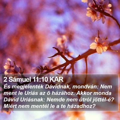 2 Sámuel 11:10 KAR Bible Verse Image