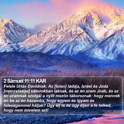 2 Sámuel 11:11 KAR Bible Verse Image