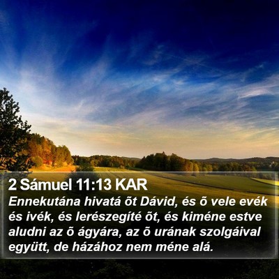 2 Sámuel 11:13 KAR Bible Verse Image