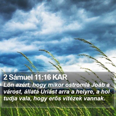 2 Sámuel 11:16 KAR Bible Verse Image