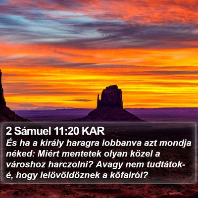 2 Sámuel 11:20 KAR Bible Verse Image