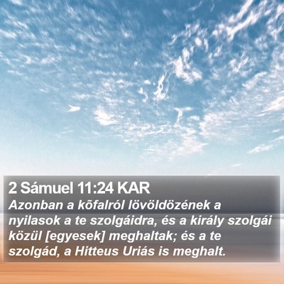 2 Sámuel 11:24 KAR Bible Verse Image