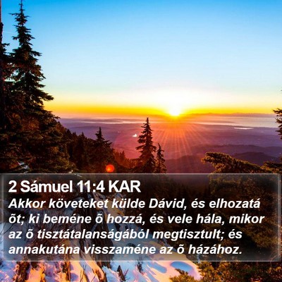 2 Sámuel 11:4 KAR Bible Verse Image