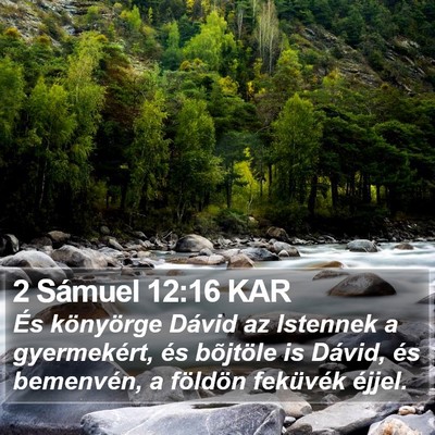 2 Sámuel 12:16 KAR Bible Verse Image
