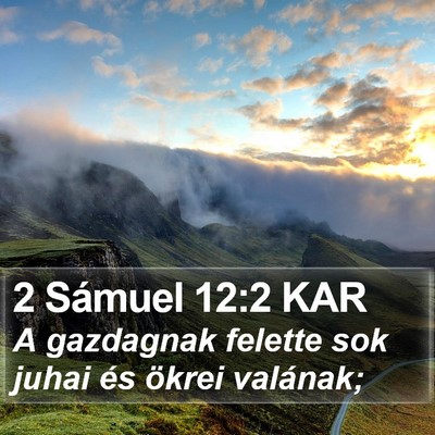 2 Sámuel 12:2 KAR Bible Verse Image