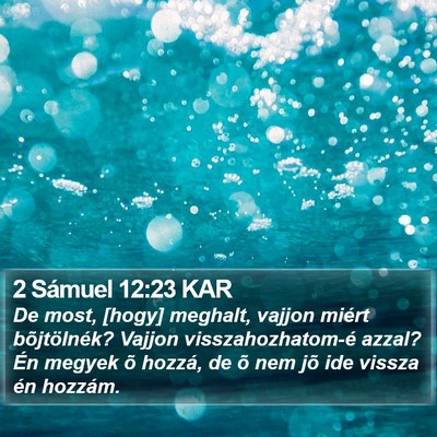 2 Sámuel 12:23 KAR Bible Verse Image