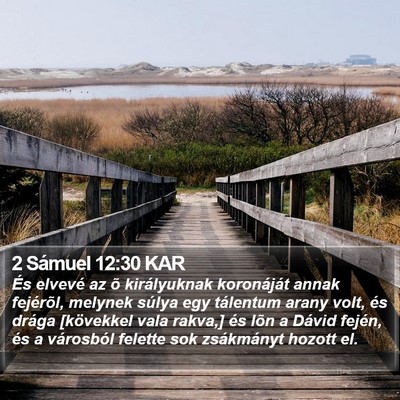 2 Sámuel 12:30 KAR Bible Verse Image