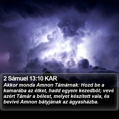 2 Sámuel 13:10 KAR Bible Verse Image