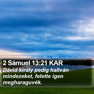 2 Sámuel 13:21 KAR Bible Verse Image