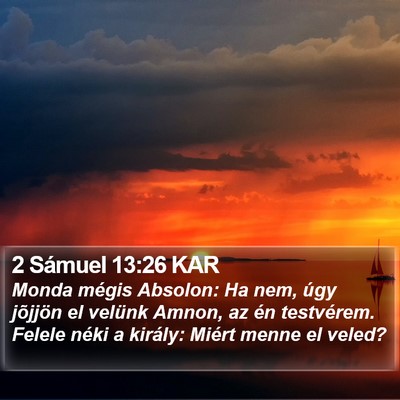 2 Sámuel 13:26 KAR Bible Verse Image