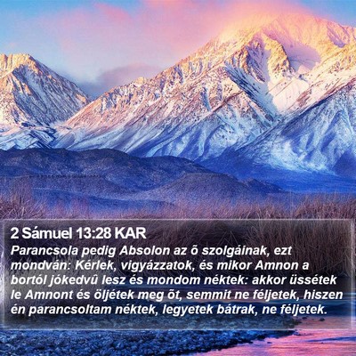 2 Sámuel 13:28 KAR Bible Verse Image