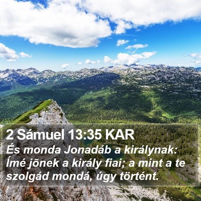 2 Sámuel 13:35 KAR Bible Verse Image