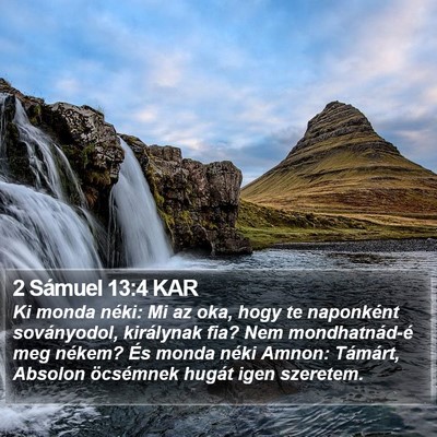 2 Sámuel 13:4 KAR Bible Verse Image