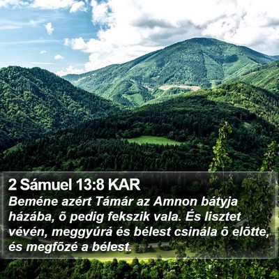 2 Sámuel 13:8 KAR Bible Verse Image