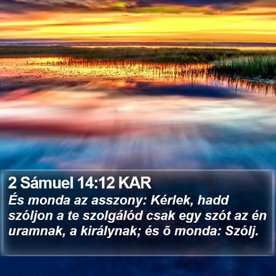 2 Sámuel 14:12 KAR Bible Verse Image