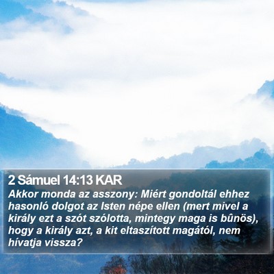 2 Sámuel 14:13 KAR Bible Verse Image