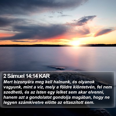 2 Sámuel 14:14 KAR Bible Verse Image