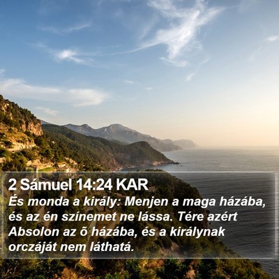 2 Sámuel 14:24 KAR Bible Verse Image