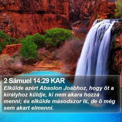 2 Sámuel 14:29 KAR Bible Verse Image