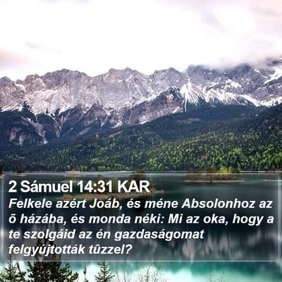 2 Sámuel 14:31 KAR Bible Verse Image
