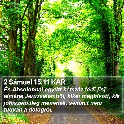 2 Sámuel 15:11 KAR Bible Verse Image